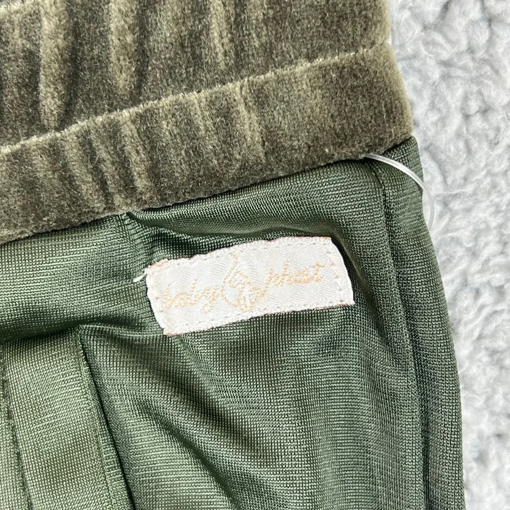 Baby Phat Women's Size S Green Velour Track Pants Athletic Flare Pants VTG NWT